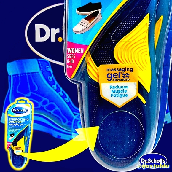Dr. Scholl's Energizing Comfort Massaging Gel Advanced Insoles | Women Size 6-10 - Picture 4 of 12
